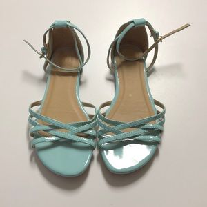GAP teal ankle strap sandals! NWOT! Sz 6